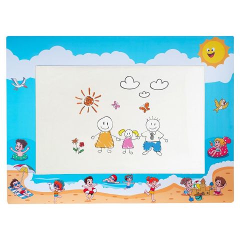 Tatil Temalı Ahşap Anaokulu Kreş Yazı Tahtası