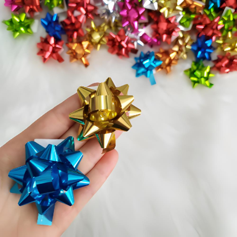 NO:2 Çek Metalik Poşet Fiyonk 100'lü Altın