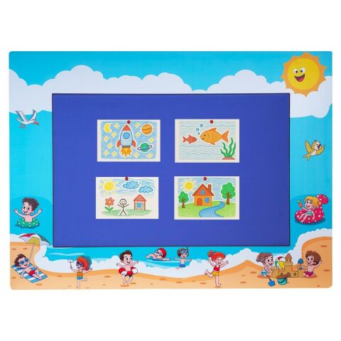 Tatil Temalı Ahşap Anaokulu Kreş Pano