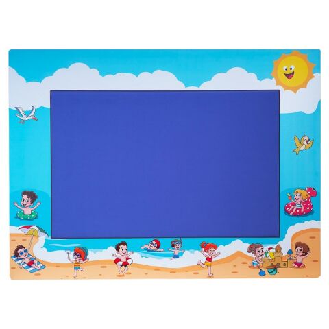 Tatil Temalı Ahşap Anaokulu Kreş Pano