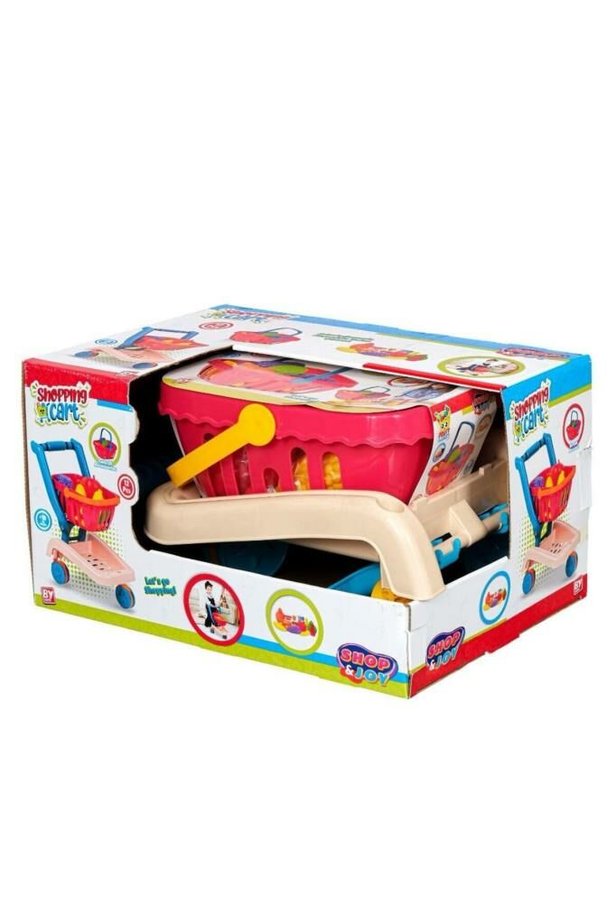 12 Parça Meyve Sebze Aksesuarlı Market Arabası