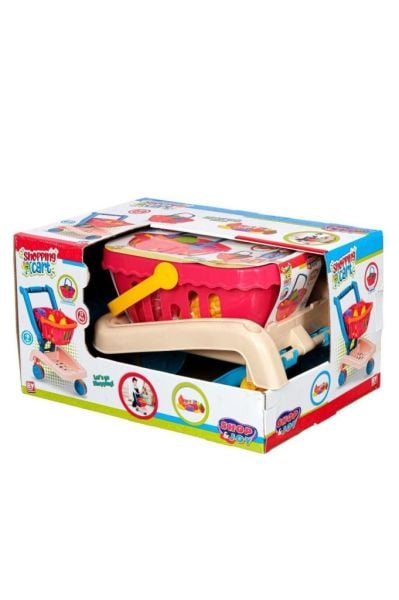 12 Parça Meyve Sebze Aksesuarlı Market Arabası