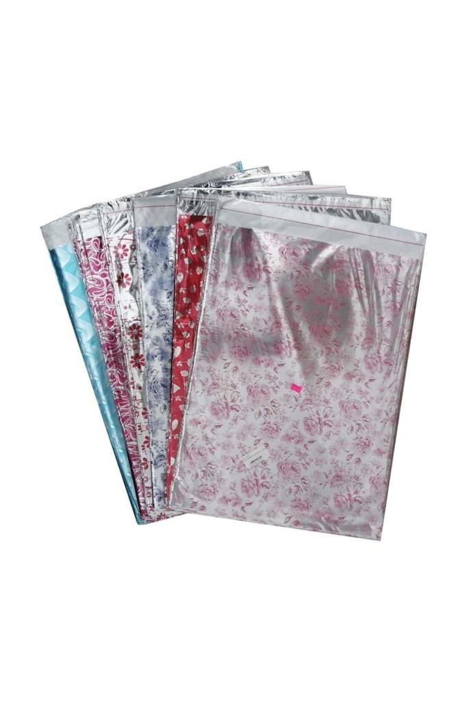 Hediye Paketi Poşeti 40x60 Cm Bantlı - 100'lü Kalp Desenli ??