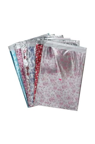 Hediye Paketi Poşeti 40x60 Cm Bantlı - 100'lü Kalp Desenli ??