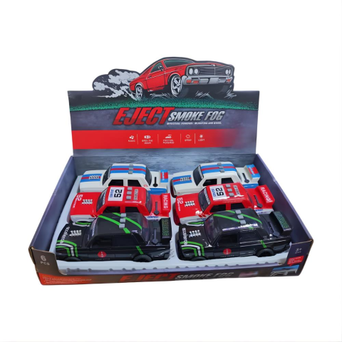 Kutulu Metal 6'lı Sesli Duman Atan Çek Bırak Araba