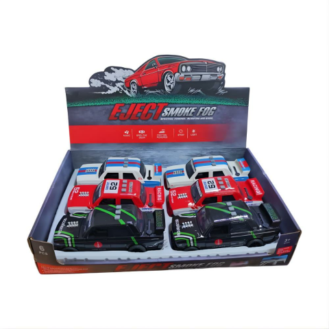 Kutulu Metal 6'lı Sesli Duman Atan Çek Bırak Araba