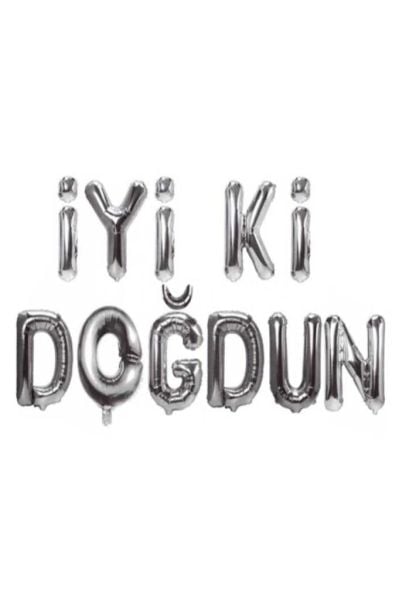 Iyi Ki Doğdun Gümüş Folyo Balon Seti