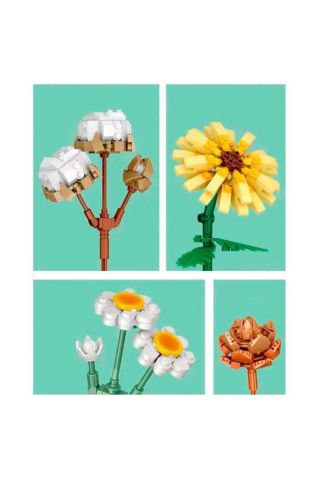 LOZ 1670 Ebedi çiçekler: güzel buket (mini parçalar) 646 Parça