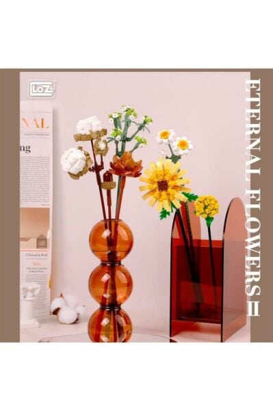 LOZ 1670 Ebedi çiçekler: güzel buket (mini parçalar) 646 Parça