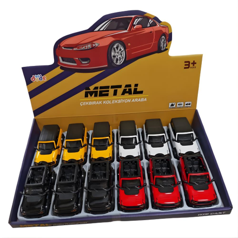 1:36 Çek Bırak Araba Metal Cip Display