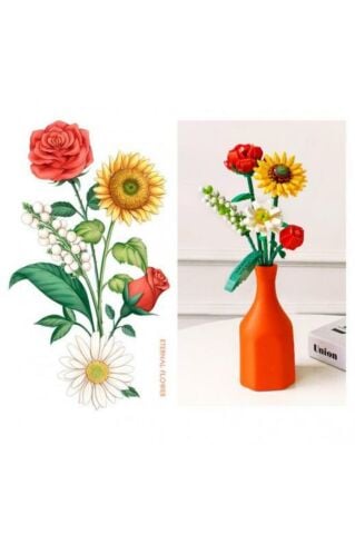 LOZ 1659 İnşaat Seti Ebedi Çiçekler: Ayçiçeği Buketi (Mini Parçalar) 568 pcs