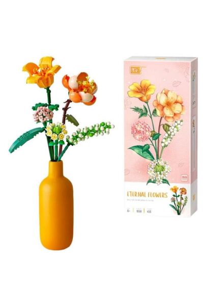 Loz 1658 inşaat seti Ebedi çiçekler: portakal buketi 456 PCS (mini parçalar)