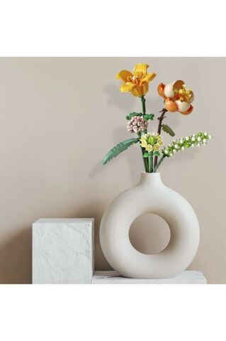 Loz 1658 İnşaat Seti Ebedi Çiçekler: Portakal Buketi 456 PCS (mini parçalar)