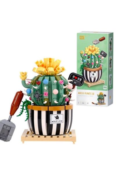 Loz 1246 Saksıda Çiçekli Kaktüs Seti Kutlama Hediyesi 721 Pcs