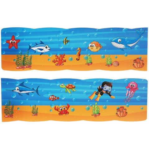 Okyanus Temalı Ahşap Anaokulu Kreş Askılık