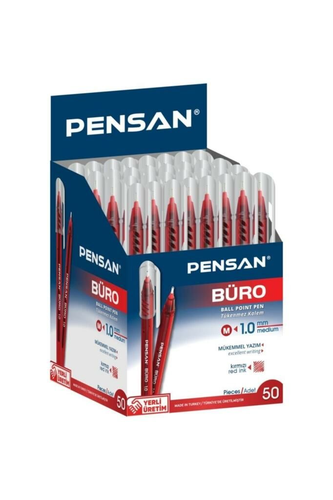 Büro 1 adet Tükenmez Kalem Kırmızı