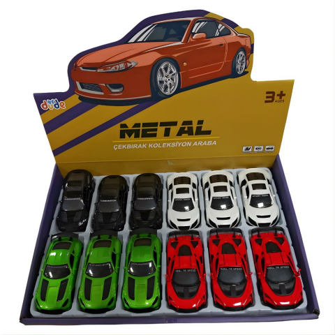 10.5 Cm Metal Model Yaylı Açılır Kapılı Spor Araba