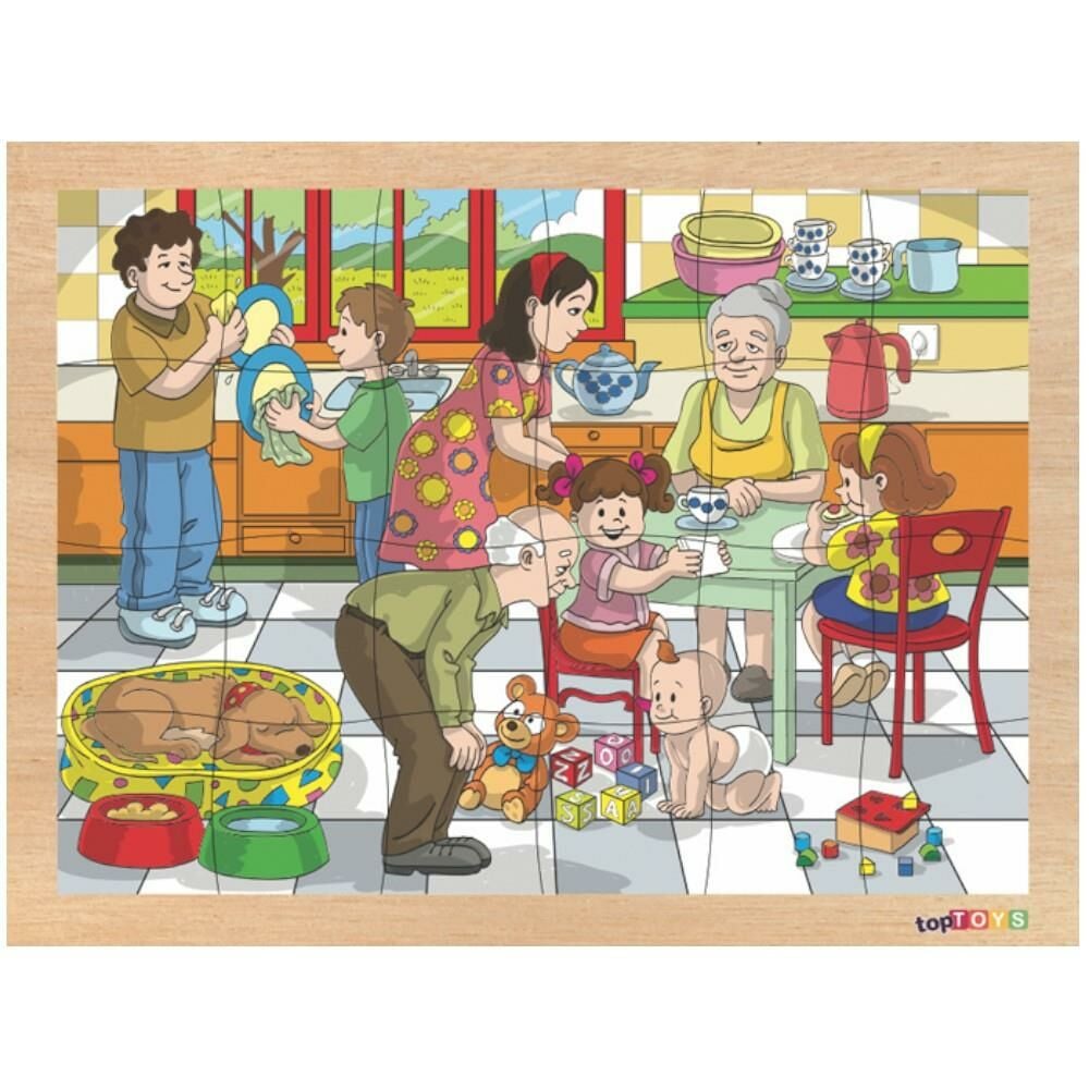 Ailem Ahşap Puzzle 24 Parça