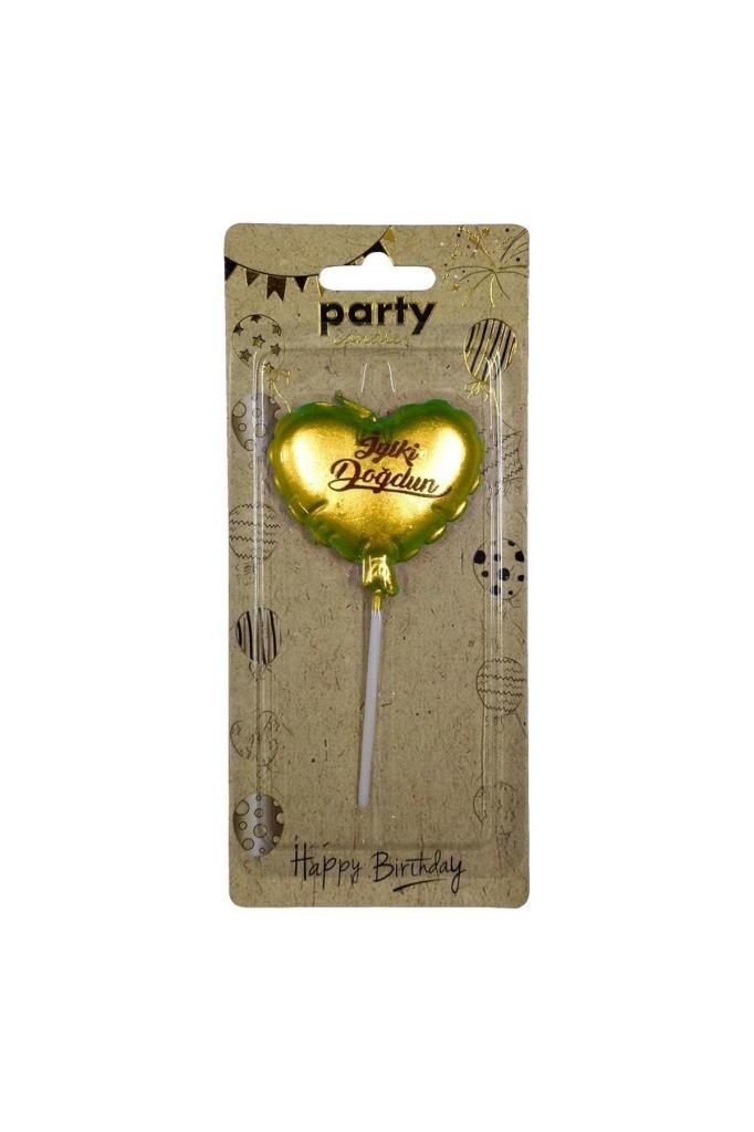 Iyiki Doğdun Kalp Gold Mum