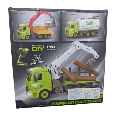 Işıklı Uzaktan Kumandalı Sök Tak Vinç Kamyon 1:18