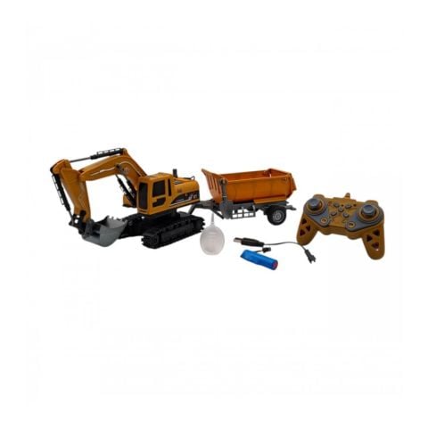 Uzaktan Kumandalı 1:22 Şarjlı 2.4 Ghz 11 Fonksiyonlu İş Makinası Duman Atan