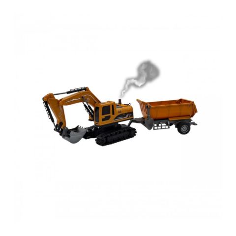 Uzaktan Kumandalı 1:22 Şarjlı 2.4 Ghz 11 Fonksiyonlu İş Makinası Duman Atan