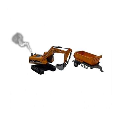 Uzaktan Kumandalı 1:22 Şarjlı 2.4 Ghz 11 Fonksiyonlu İş Makinası Duman Atan