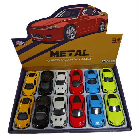 10.5 Cm Metal Model Yaylı Açılır Kapılı Spor Araba