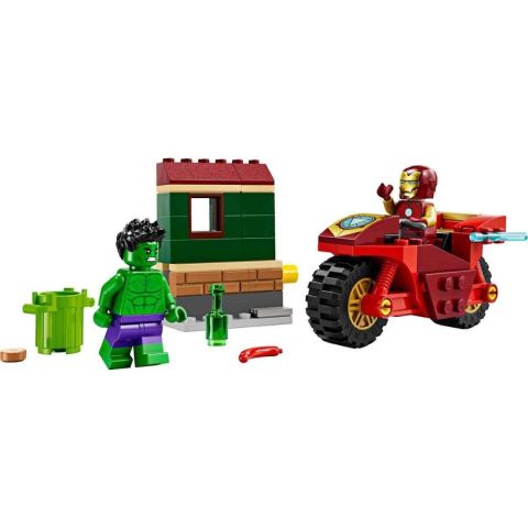 LEGO® Marvel Motosikletli Iron Man ve Hulk 76287 - 4 Yaş ve Üzeri Süper Kahraman Sevenler İçin Avengers Minifigürleri İçeren Yaratıcı Oyuncak Yapım Seti (68 Parça) 4
