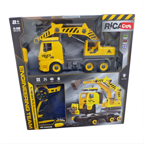 Işıklı Uzaktan Kumandalı Sök Tak Vinç Kamyon 1:18