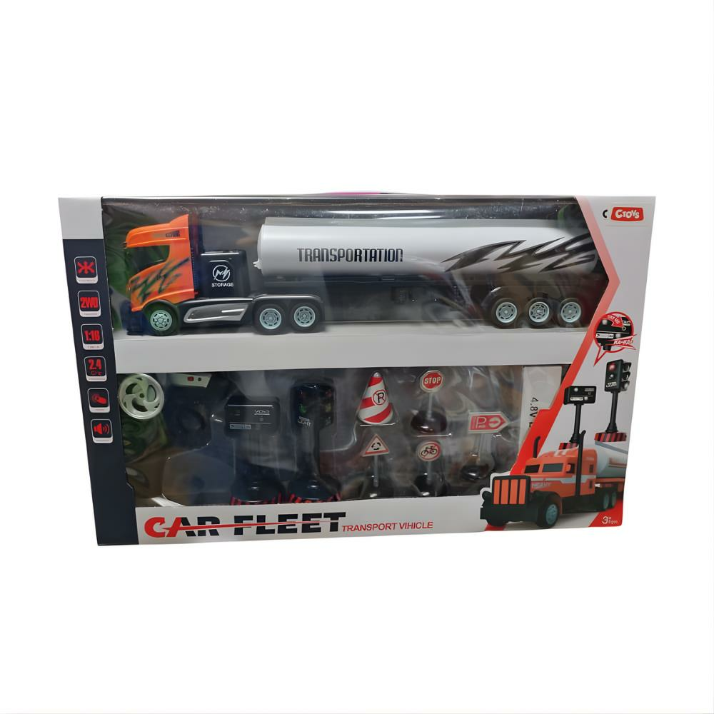 1:16 Işıklı ve Sesli Uzaktan Kumandalı Trafik Setli Tanker