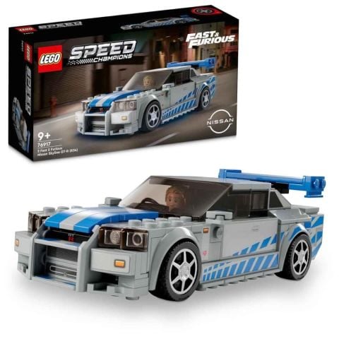 LEGO® Speed Champions Daha Hızlı Daha Öfkeli Nissan Skyline GT-R (R34) 76917 - 9 Yaş ve Üzeri Çocuklar için Yarış Arabası Modeli İçeren Koleksiyonluk ve Sergilenebilir Yaratıcı Oyuncak Model Yapım Seti (319 Parça) 4