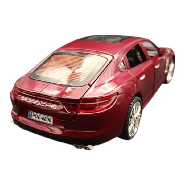 Metal Model Araba 5517, 1:18 Ölçekli Kapılar Bagaj Kaput Açılır Özellikli Sesli Ön Farları Işıklı Porsche Panamera