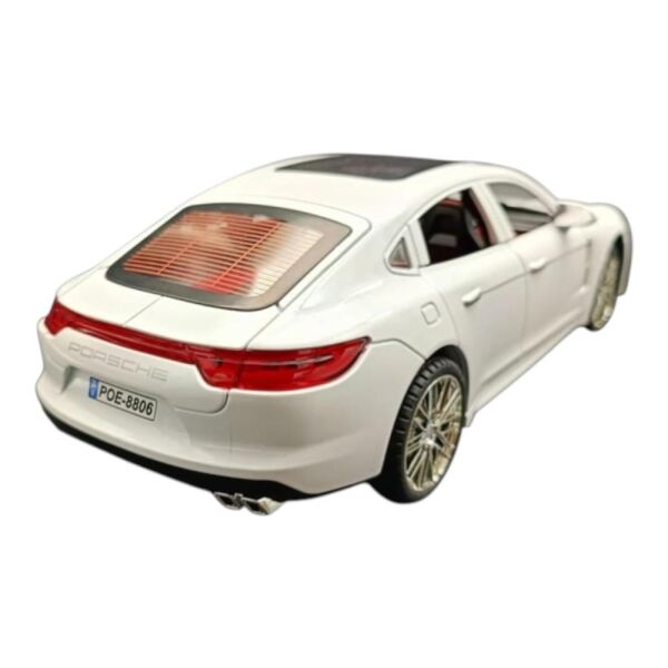 Metal Model Araba 5517, 1:18 Ölçekli Kapılar Bagaj Kaput Açılır Özellikli Sesli Ön Farları Işıklı Porsche Panamera