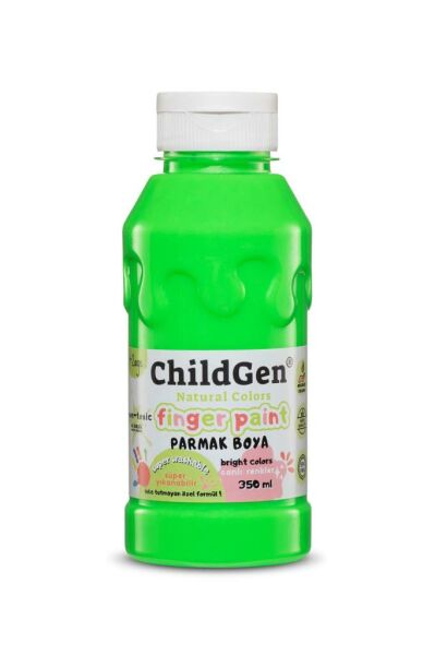 ChildGen Süper Yıkanabilir 3'lü Parmak Boya Neon Set (3X350ML)
