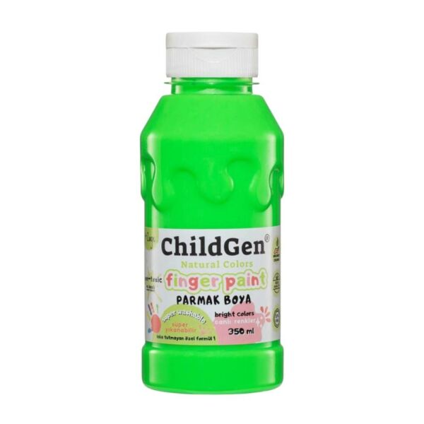 ChildGen Süper Yıkanabilir 3'lü Parmak Boya Neon Set (3X350ML)