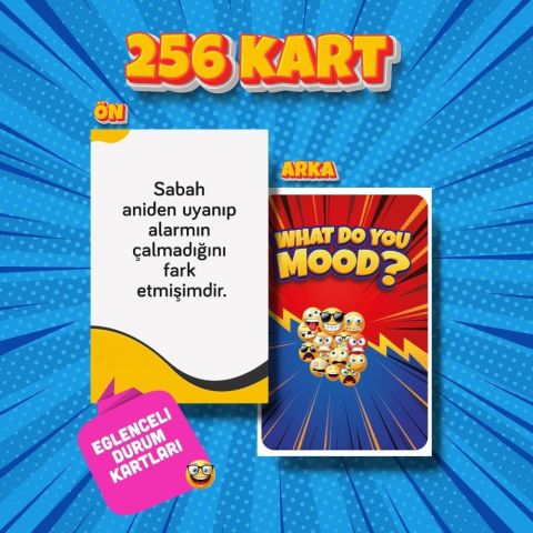 What Do You Mood Moodun Ne - Eğlenceli Grup Arkadaş Aile Kutu Kart Oyunu
