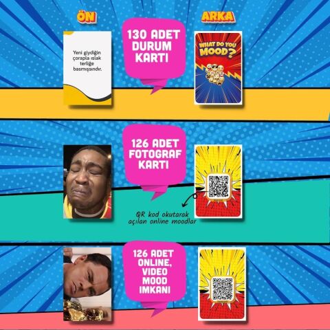 What Do You Mood Moodun Ne - Eğlenceli Grup Arkadaş Aile Kutu Kart Oyunu