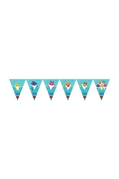 Baby Shark Parti Zamanı Bayrak Set