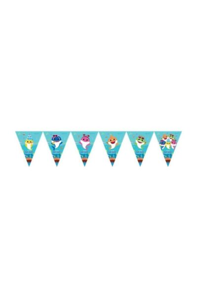 Baby Shark Parti Zamanı Bayrak Set