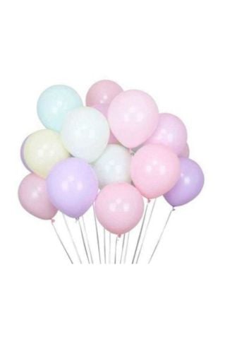 Balon Pastel Renkli Karışık 12 Inç Makaron (100'lü Paket)