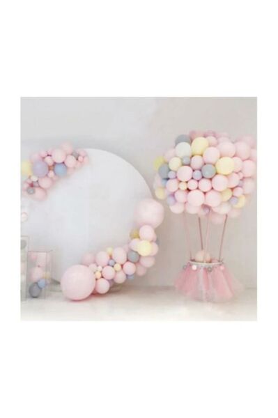 Balon Pastel Renkli Karışık 12 Inç Makaron (100'lü Paket)