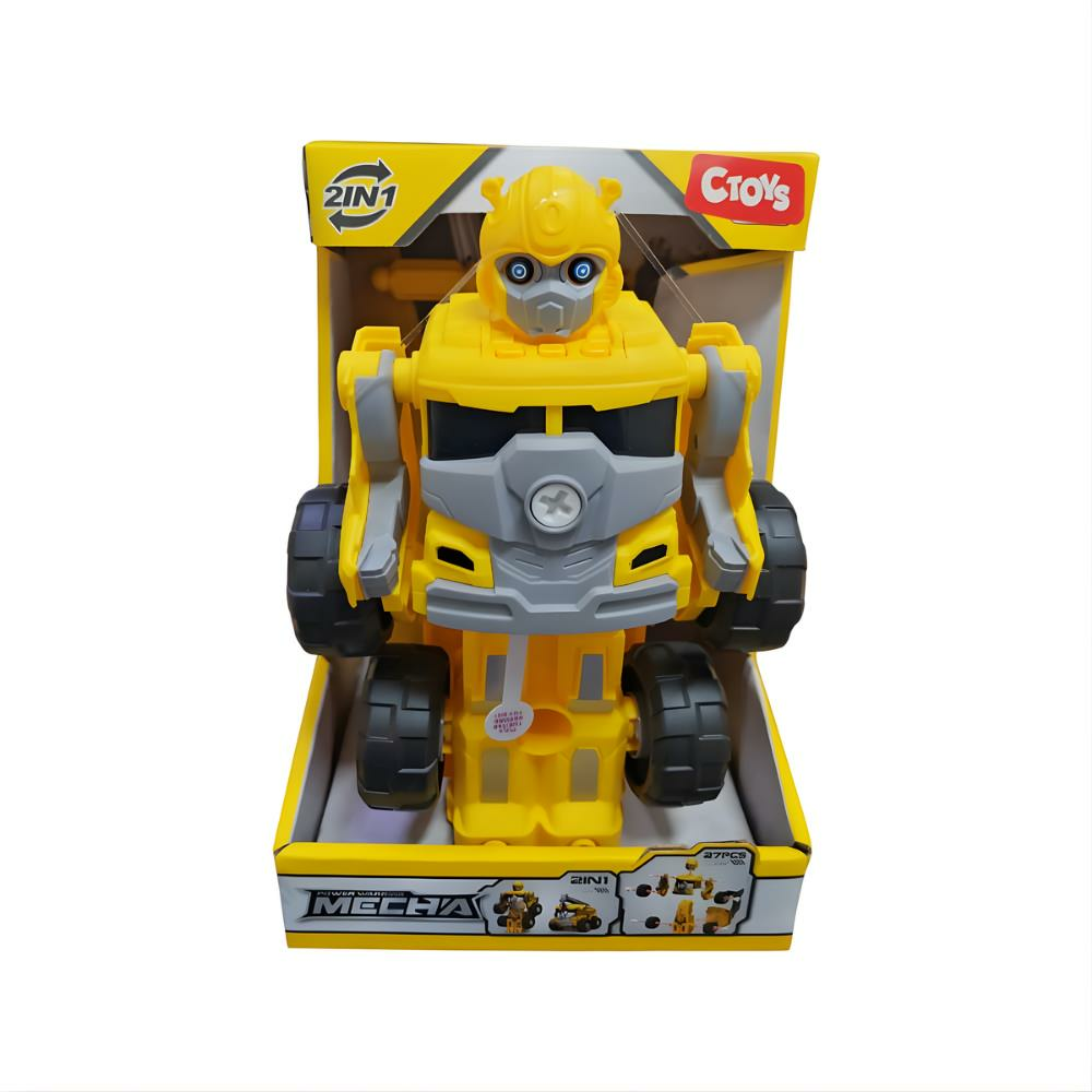 Işıklı ve Sesli Arabaya Dönüşen Robot