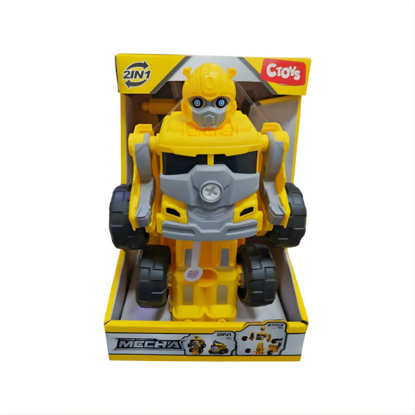 Işıklı ve Sesli Arabaya Dönüşen Robot