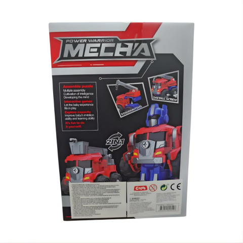 Işıklı ve Sesli Arabaya Dönüşen Robot