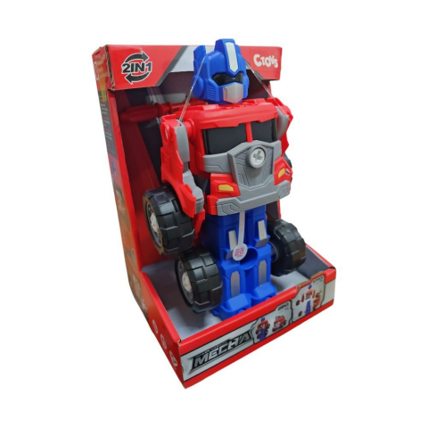 Işıklı ve Sesli Arabaya Dönüşen Robot