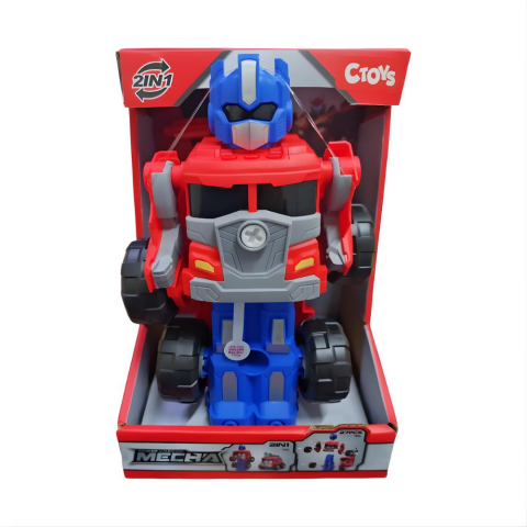 Işıklı ve Sesli Arabaya Dönüşen Robot