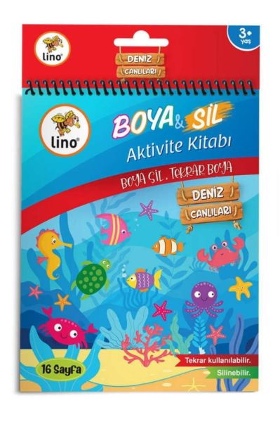 Lino Boya & Sil Aktivite Boyama Kitabı Denizaltı (SİLİNEBİLİR)