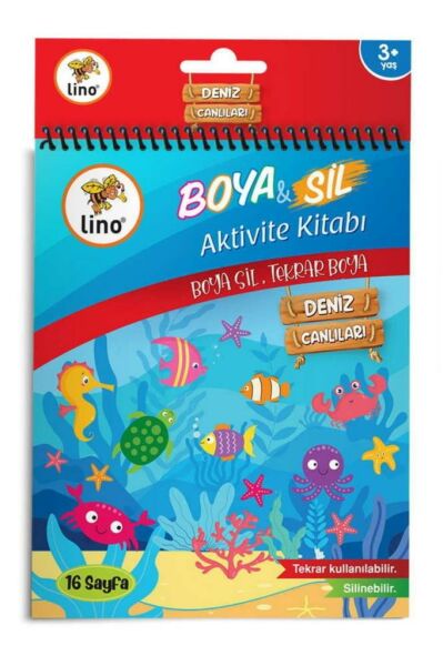 Lino Boya & Sil Aktivite Boyama Kitabı Denizaltı (SİLİNEBİLİR)