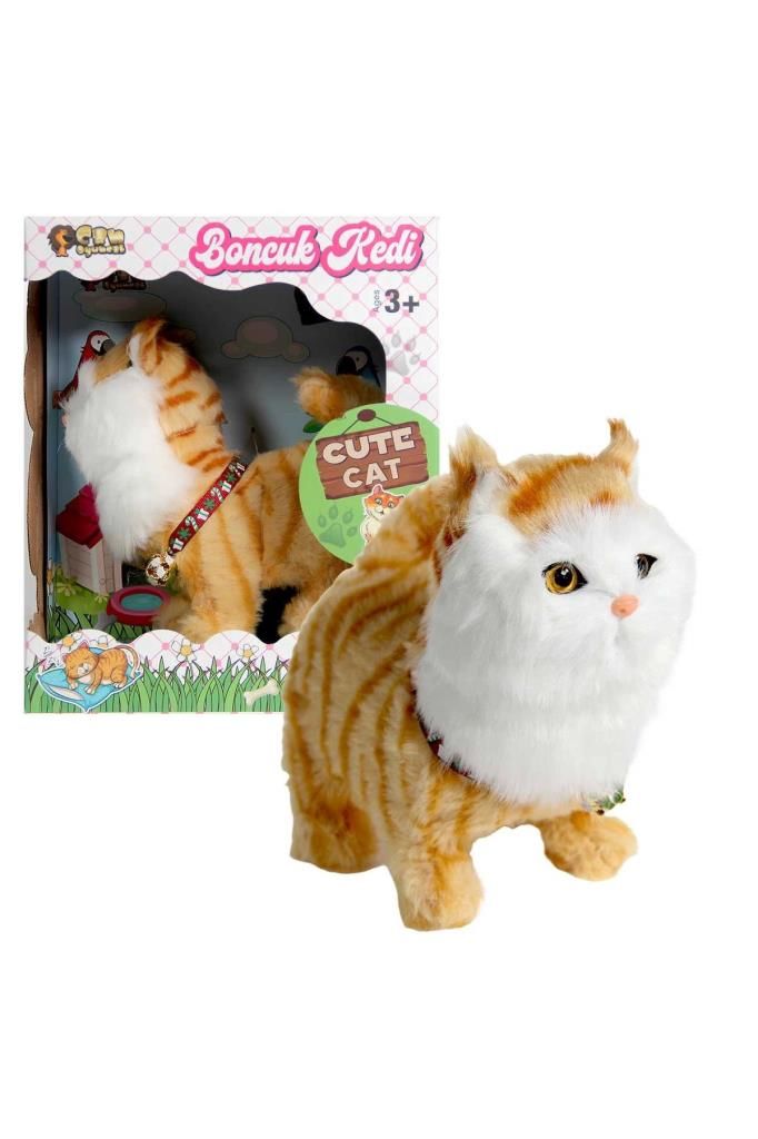 Sesli Hareketli Pilli Boncuk Kedi